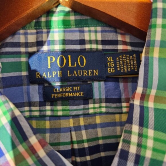 Polo Ralph Lauren Mens Classic Performance Plaid Short Sleeve Button Shirt XL - Picture 4 of 4